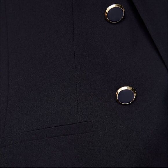 Zara Black Blazer Vest Double Breasted - Picture 6 of 12